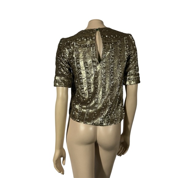 Zadig & Voltaire Gold Sequin Top - Picture 5 of 16